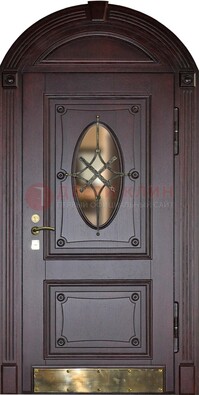 Арочная металлическая дверь с виноритом ДА-38 в Сергиевом Посаде