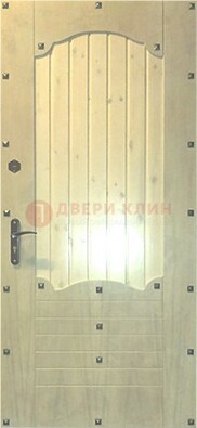 Белая железная дверь с евровагонкой ДЕ-9 в Севастополе