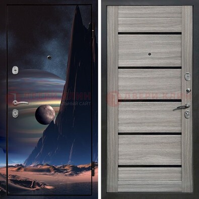 Стальная дверь с фотопечатью космоса ДФ-49 в Сергиевом Посаде