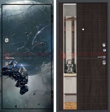 Железная дверь с фотопечатью космической фантастики ДФ-51 в Сергиевом Посаде