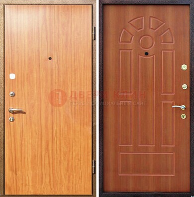Светлая железная дверь с ламинатом МДФ внутри ДЛ-15 в Сергиевом Посаде