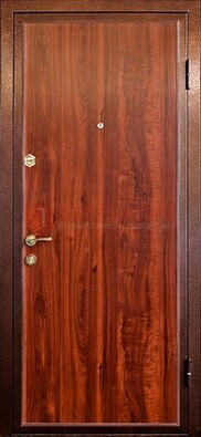 Коричневая входная дверь с ламинатом ДЛ-19 в Сергиевом Посаде