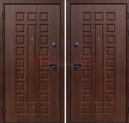 Коричневая железная дверь с МДФ снаружи ДМ-113 в Сергиевом Посаде