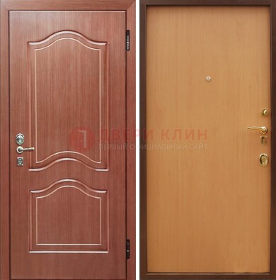Входная дверь отделанная МДФ и ламинатом внутри ДМ-159 в Сергиевом Посаде