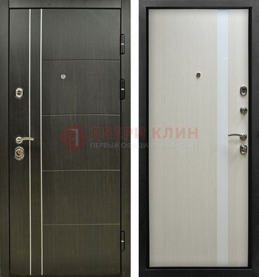 Морозостойкая темная металлическая дверь с МДФ ДМ-164 в Сергиевом Посаде