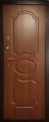 Коричневая металлическая дверь с МДФ ДМ-177 в Сергиевом Посаде
