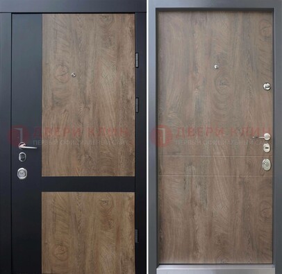 Темная стальная дверь с филенчатой МДФ Беленый дуб ДМ-206 в Сергиевом Посаде