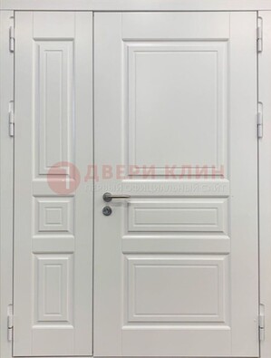Полуторная светлая металлическая дверь с МДФ ДМ-336 в Сергиевом Посаде