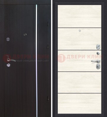 Металлическая современная дверь с МДФ ДМ-483 в Сергиевом Посаде