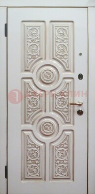 Уличная белая дверь для загородного дома с МДФ ДМ-529 в Сергиевом Посаде
