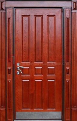 Красная входная дверь для улицы с МДФ ДМ-532 в Сергиевом Посаде