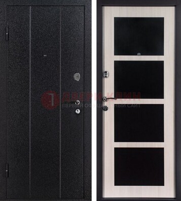Черная металлическая дверь с порошковым напылением ДП-176 в Сургуте