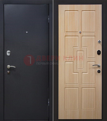 Черная железная дверь с порошковым покрытием ДП-187 в Сергиевом Посаде