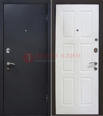 Черная металлическая дверь с порошковым покрытием ДП-193 в Сергиевом Посаде