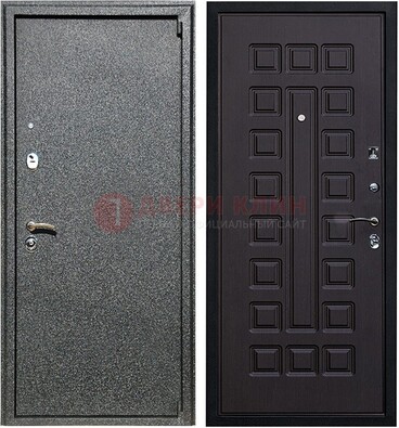 Черная стальная дверь с порошковым покрытием ДП-196 в Воронеже