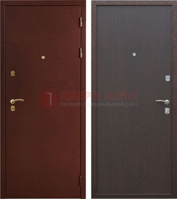 Бордовая входная дверь с порошковым покрытием ДП-201 в Сергиевом Посаде