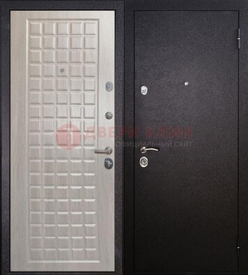 Черная входная дверь с порошковым покрытием ДП-206 в Сергиевом Посаде