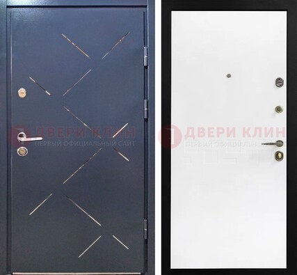 Входная дверь с порошковым напылением Антик медь с Белой МДФ ДП-208 в Сергиевом Посаде