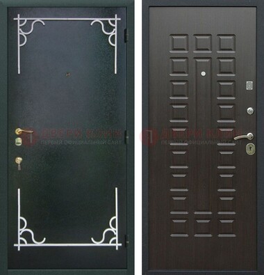 Входная дверь с порошковым покрытием Антик медь/Венге ДП-223 в Сергиевом Посаде