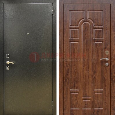 Металлическая дверь Темное серебро с порошковым покрытием и МДФ ДП-271 в Сергиевом Посаде