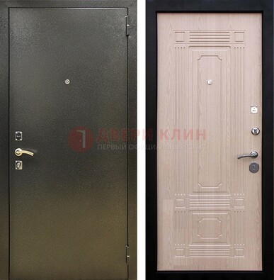 Входная темно-серая дверь с порошковым напылением и МДФ ДП-273 в Сергиевом Посаде