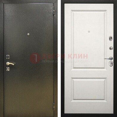 Металлическая темная дверь с порошковым напылением и классической МДФ ДП-298 в Сергиевом Посаде