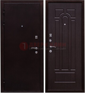 Черная стальная дверь с порошковым покрытием ДП-35 в Сергиевом Посаде