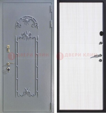 Черная входная дверь с порошковым покрытием ДП-67 в Сергиевом Посаде