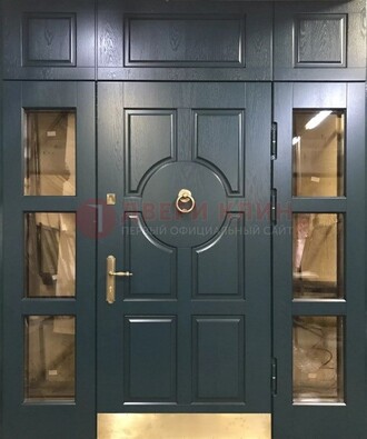 Стальная парадная дверь ДПР-64 со стеклопакетом в Сергиевом Посаде