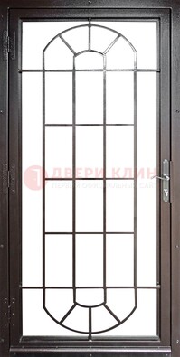 Темная металлическая решетчатая дверь ДР-22 в Сергиевом Посаде