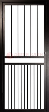 Коричневая одностворчатая железная решетчатая дверь ДР-24 в Сергиевом Посаде