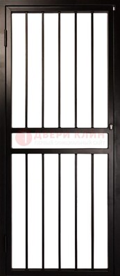 Темная стальная решетчатая дверь для дома ДР-45 в Сергиевом Посаде