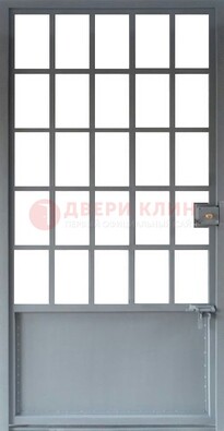 Металлическая решетчатая дверь в сером цвете ДР-7 в Сергиевом Посаде