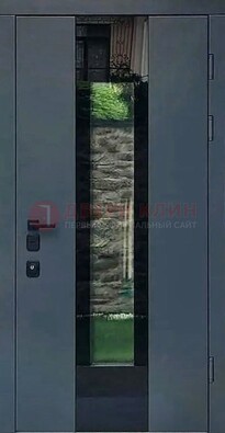 Современная дверь со стеклом для коттеджа ДС-40 в Сергиевом Посаде