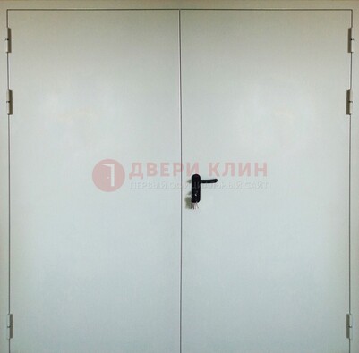 Белая металлическая техническая дверь ДТ-8 в Сергиевом Посаде