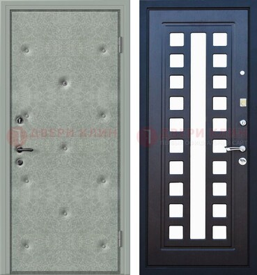 Серая железная дверь с винилискожей ДВ-40 в Сергиевом Посаде