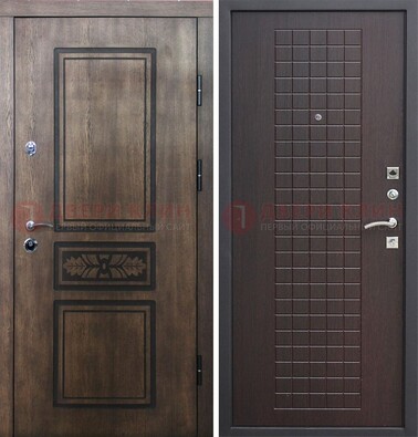 Входная резная дверь Итальянский орех с виноритом МДФ Махагон ДВТ-117 в Сергиевом Посаде
