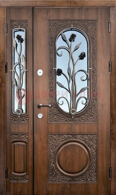 Железная дверь с виноритом и ковкой ДВТ-180 в Сергиевом Посаде