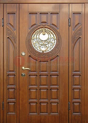 Металлическая филенчатая дверь с виноритом ДВТ-191 в Сергиевом Посаде