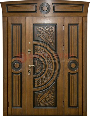 Парадная входная дверь с виноритом и узором ДВТ-194 в Сергиевом Посаде