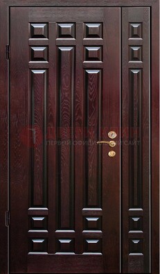 Коричневая металлическая дверь с виноритом ДВТ-20 в Сергиевом Посаде