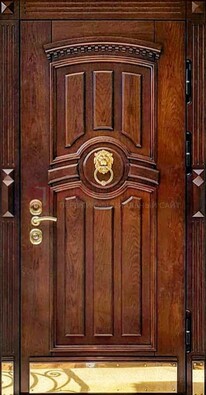 Входная дверь с виноритом в коричневом цвете ДВТ-236 в Сергиевом Посаде