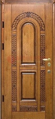 Коричневая железная дверь с виноритом ДВТ-33 в Сергиевом Посаде