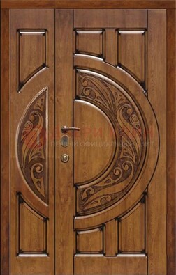 Коричневая входная дверь с виноритом ДВТ-5 в Сергиевом Посаде