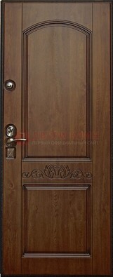 Коричневая железная дверь с виноритом ДВТ-9 в Сергиевом Посаде