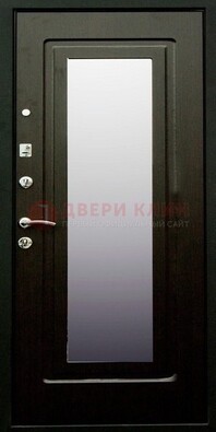 Черная металлическая дверь с зеркалом ДЗ-37 в Сергиевом Посаде