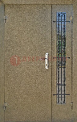 Тамбурная дверь Порошок со стеклом и ковкой ПЛ-20 в Сергиевом Посаде